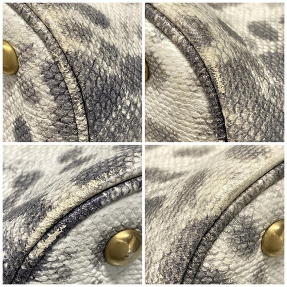 Auth GUCCI Horsebit 319795 White Dark Gray Leather - Tote Bag - Picture 16 of 16